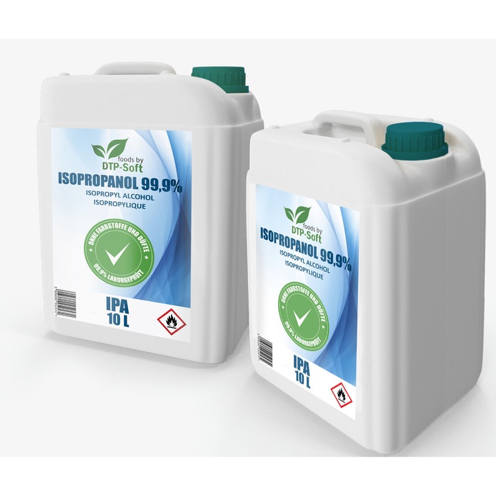 Комплект изопропилов алкохол IPA 99% DTP-SOFT, 2 x 10 л, за почистване и дезинфекция