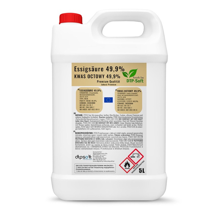 Acid Acetic 50%, DTP-SOFT, esenta de otet, 5L