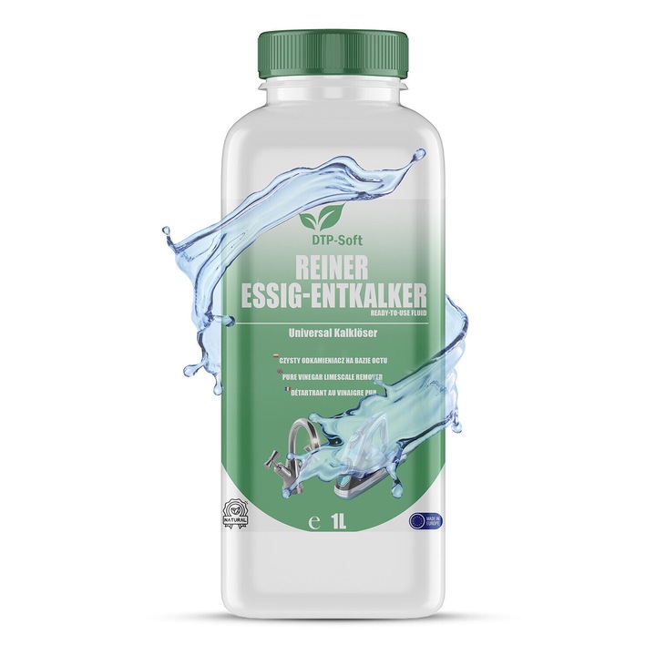 Detartrant 1L DTP-SOFT pentru aparate de cafea, curatare eficienta, protectie impotriva calcarului, compatibil cu toate marcile