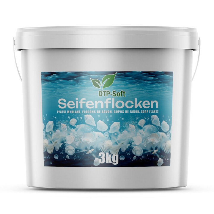 Mosószer, DTP-SOFT, 3kg Seifenflocken Pulver, hipoallergén, környezetbarát, vödörben