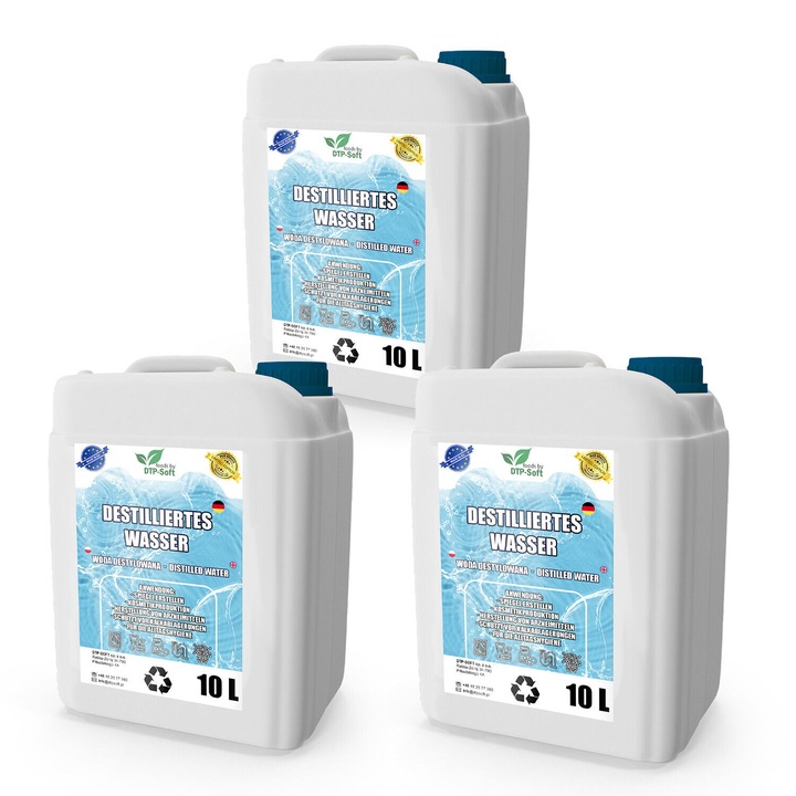 Set apa distilata DTP-SOFT, demineralizata, 3 x 10L