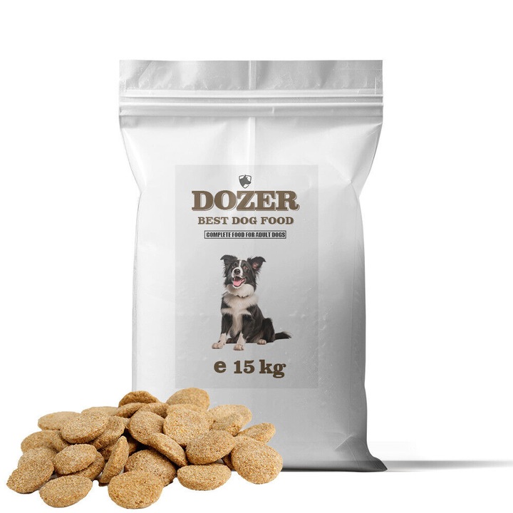 Храна за кучета, Dozer, 15 кг, с пиле, пълноценна храна, оптимално здраве