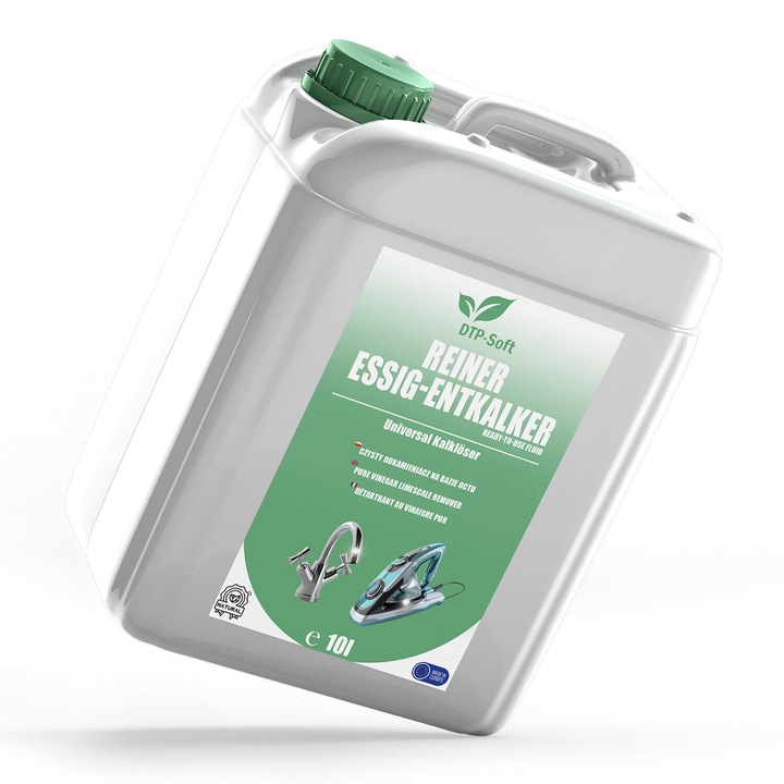 Detartrant lichid pentru aparate de cafea, DTP-SOFT, 10 l, compatibil cu DeLonghi/Saeco/Miele/Jura/Bosch/AEG