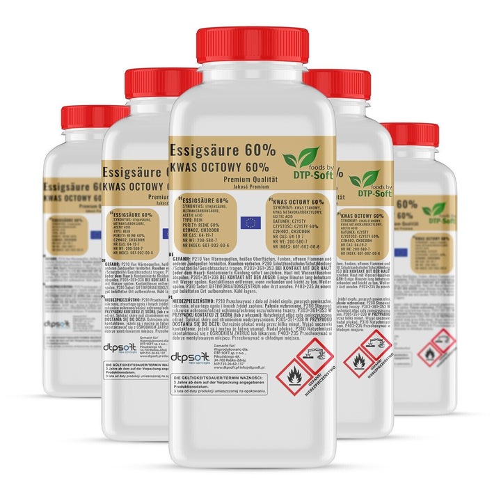 Detergent universal, DTP-SOFT, 6L acid acetic 60%, utilizari multiple, culoare transparenta