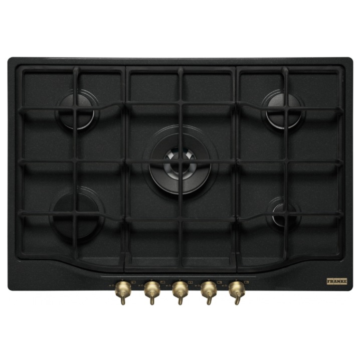 Plita Gaz Incorporabila Franke FCH 755 4G TC ON C Nero, 750x510 mm