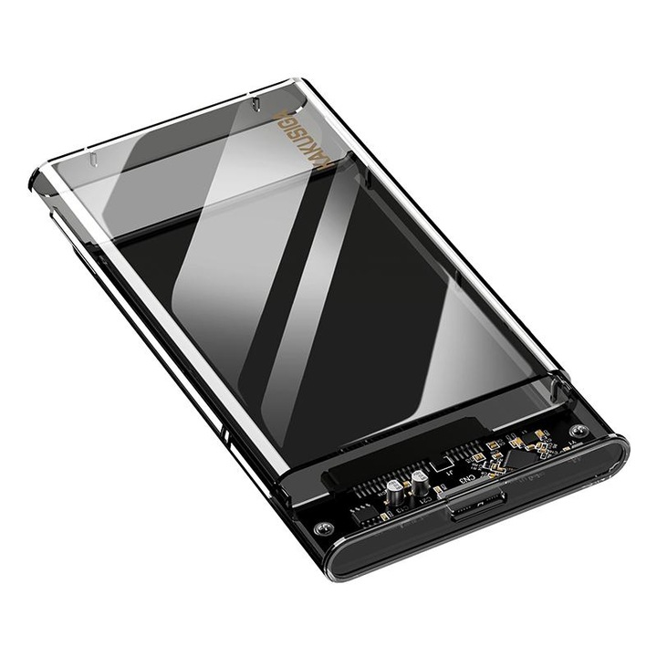 Carcasa rack Kaku (KSC-1540), SATA Box, pentru Hard disk 2.5 inch, USB 3.0, Clear/Black