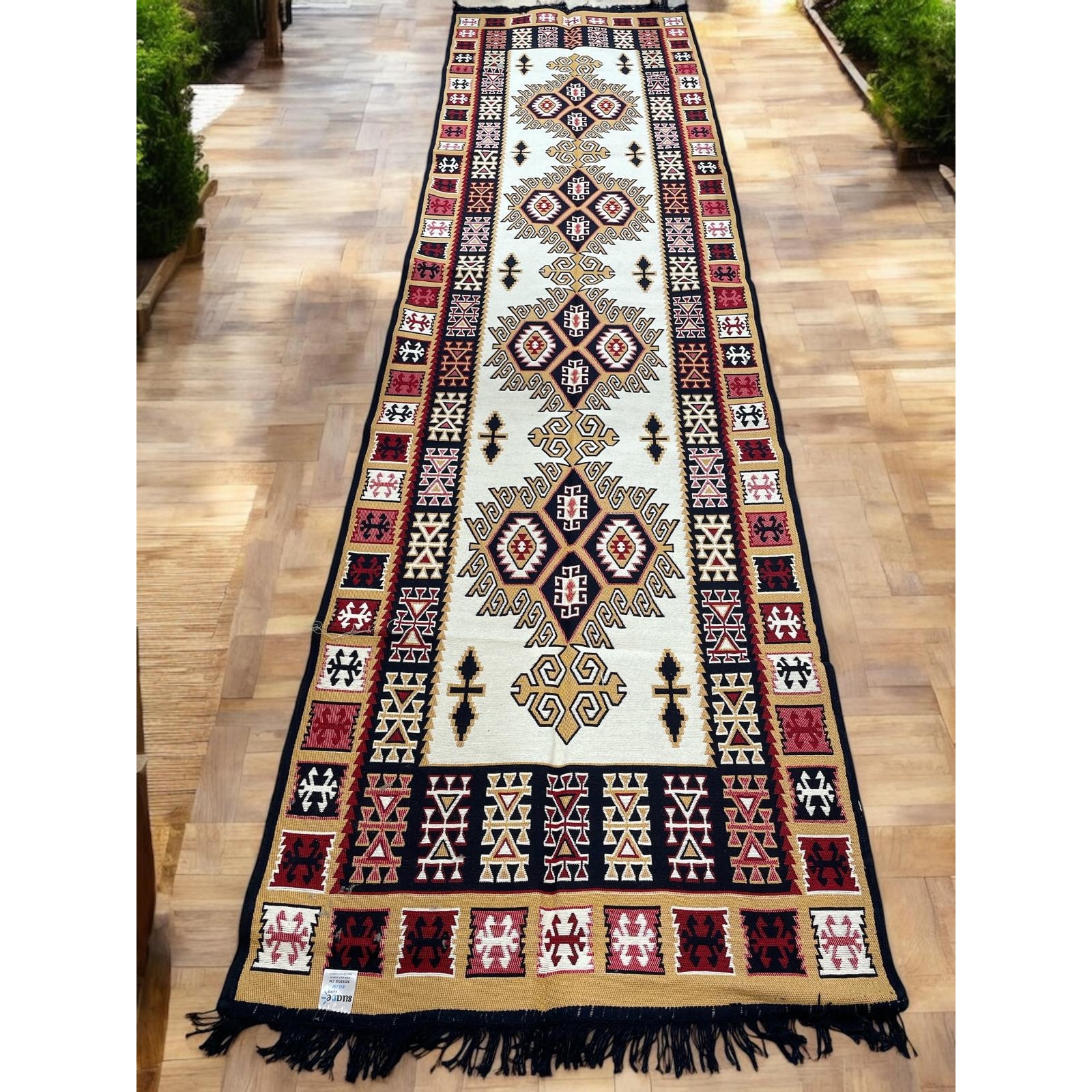 Covor Traditional tesut, cu doua fete, dimensiunea 80 x 300 cm ...
