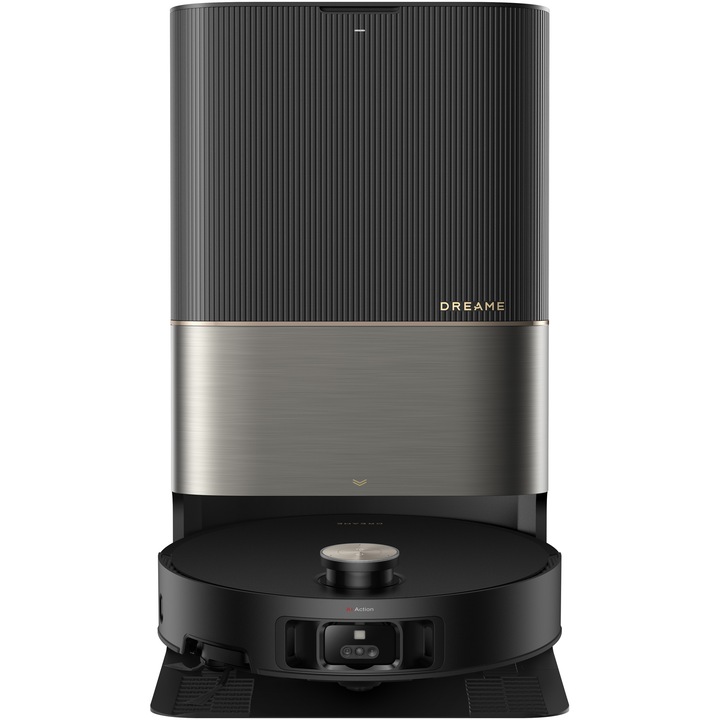 Прахосмукачка-робот Dreame X50 Ultra RLX85CE-6-BK, AI разпознаване на препятствия и 360° навигация, гласово управление, 6CM преодоляване на препятствия, 20000Pa засмукване, двойна четка против заплитане, черна