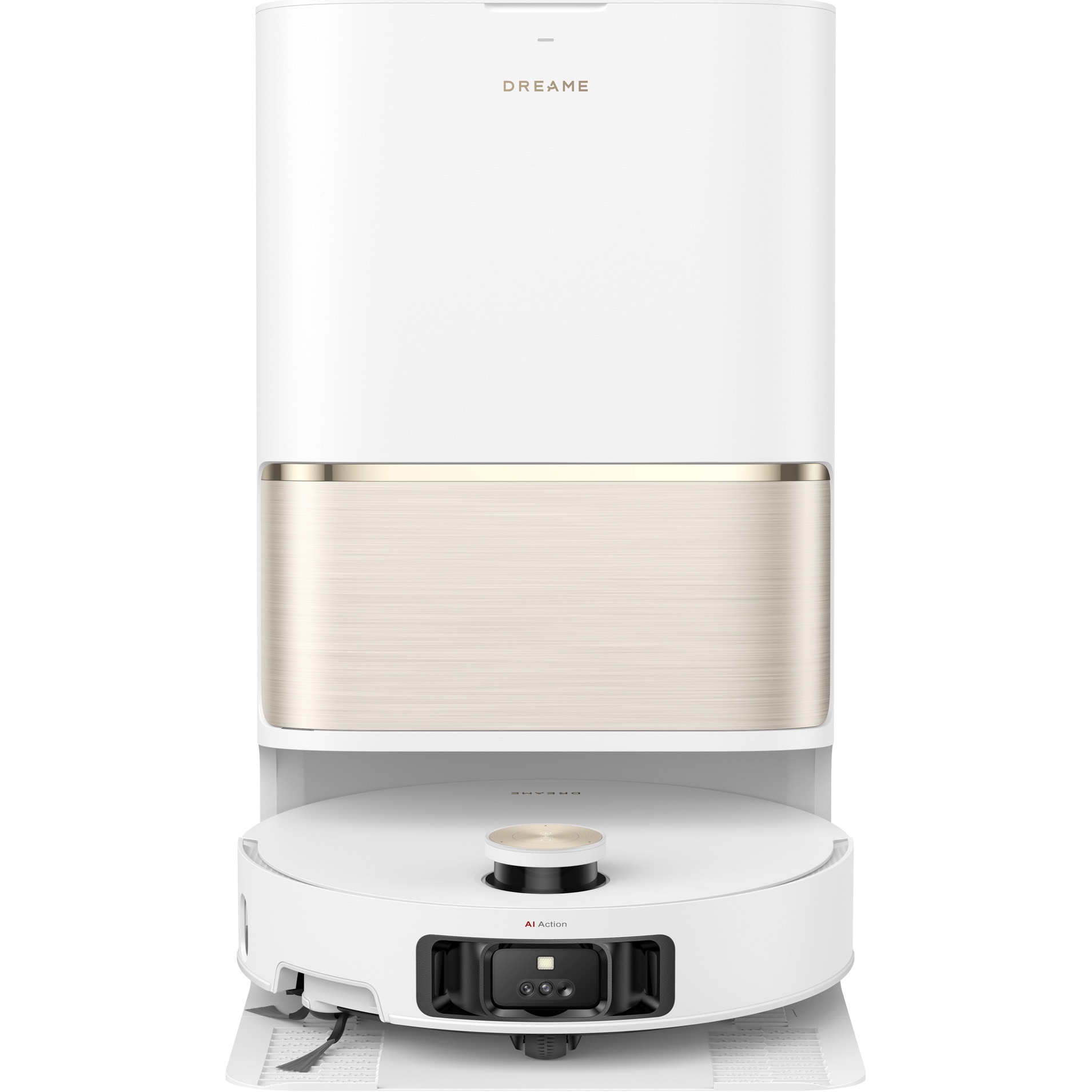 Robot de aspirare cu mop Dreame L50 Pro Ultra RLL84CE, putere de aspirare 19500Pa, detectare AI a obstacolelor și navigare la 360°, depasire obstacol 4CM, baterie 6400mAh, alb