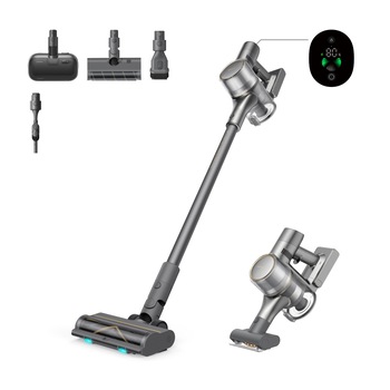 Aspirator vertical Dreame R20 Aqua VTV21A, putere de aspirare 27.000Pa, 570W, autonomie pana la 90 de minute, capacitate baterie 2900mAh, filtru E12(ATH5), gri