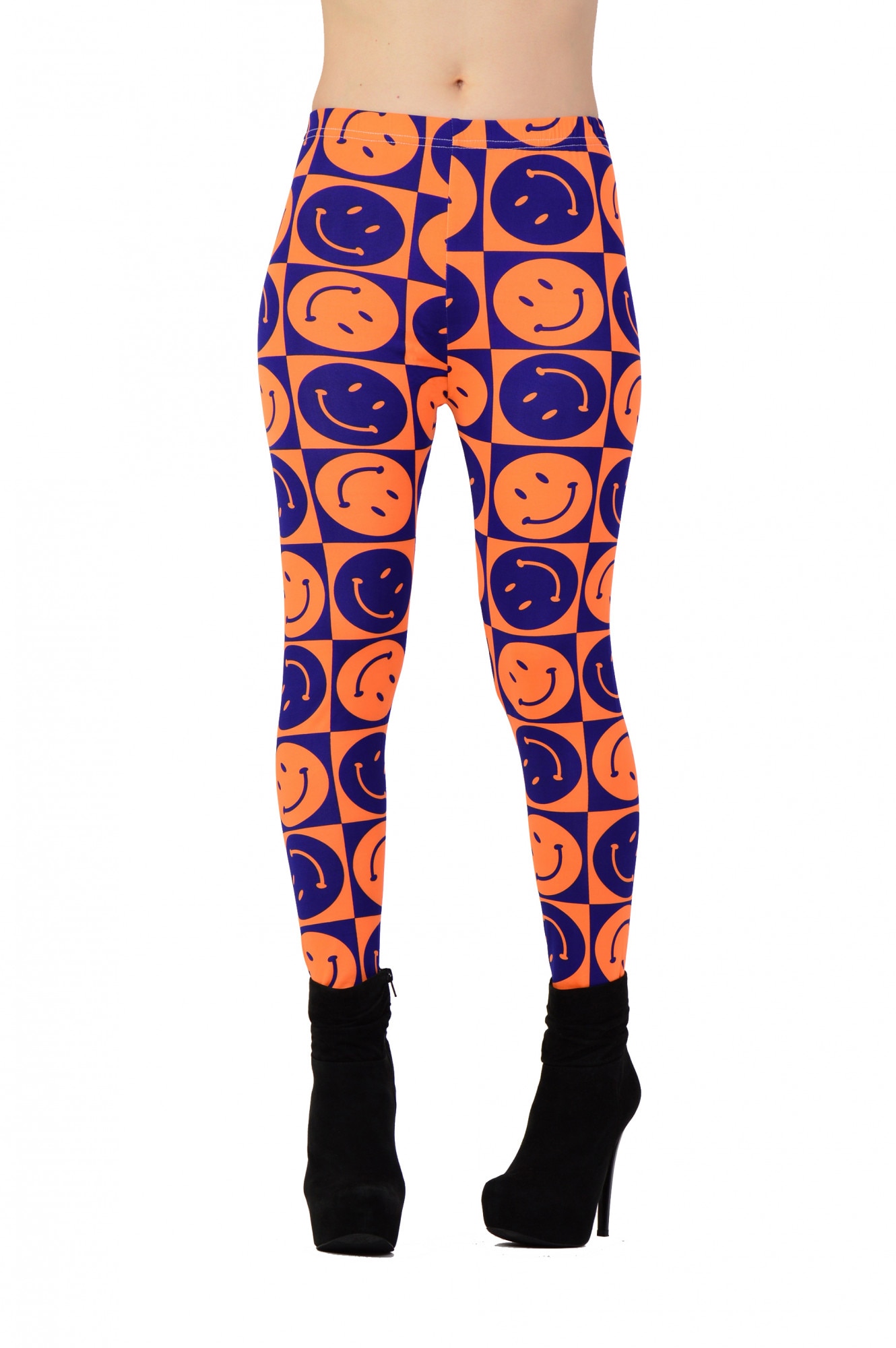 Colanti smiley portocaliu neon, S268