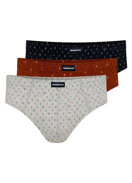 Férfi alsónadrág Classic Henderson 3 darabos szett fekete, piros, szürke XXL, Többszínű, M
