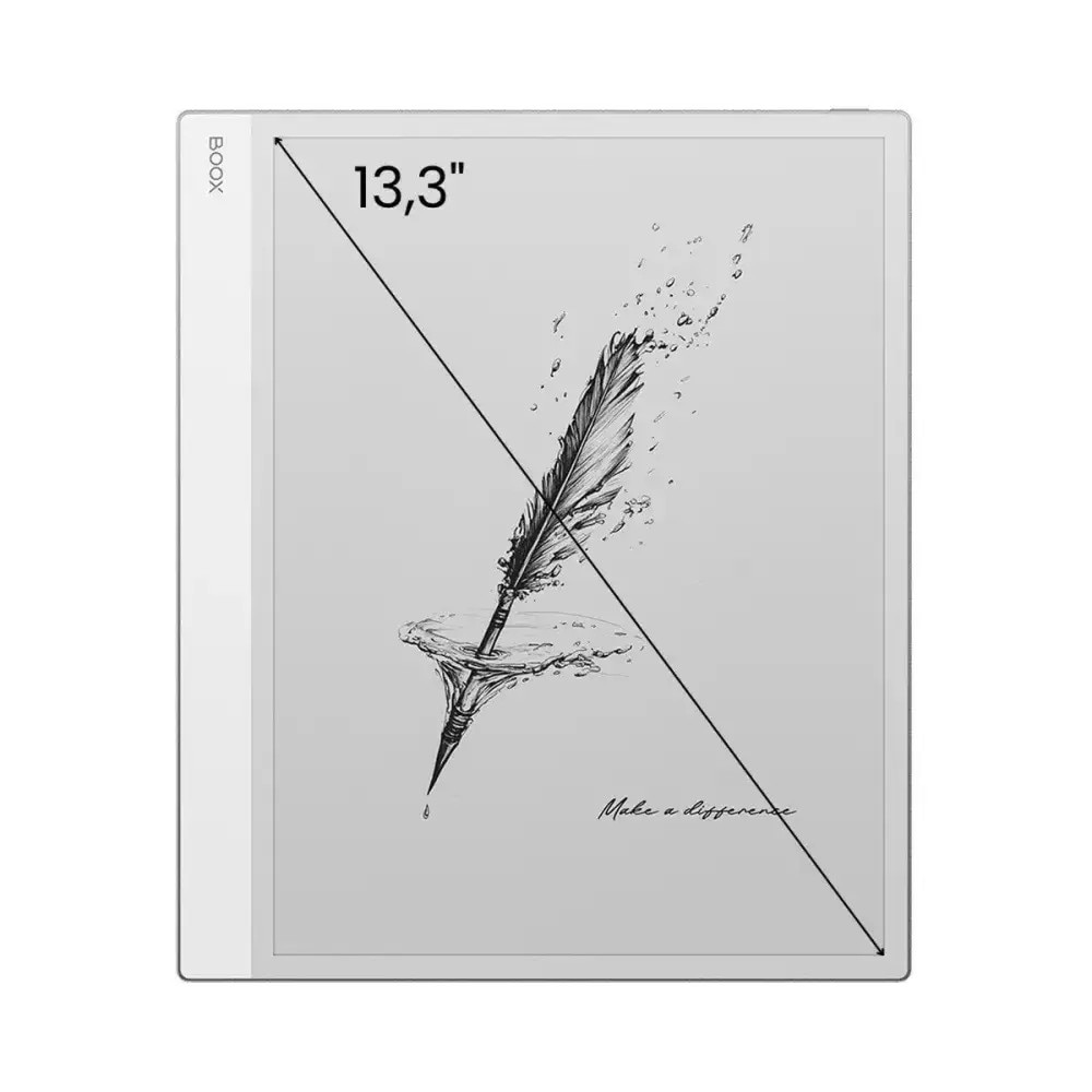 Tableta E-Ink Boox NOTE MAX, 13.3", Octa-Core, 6GB RAM, 128GB, Android 13, Alb