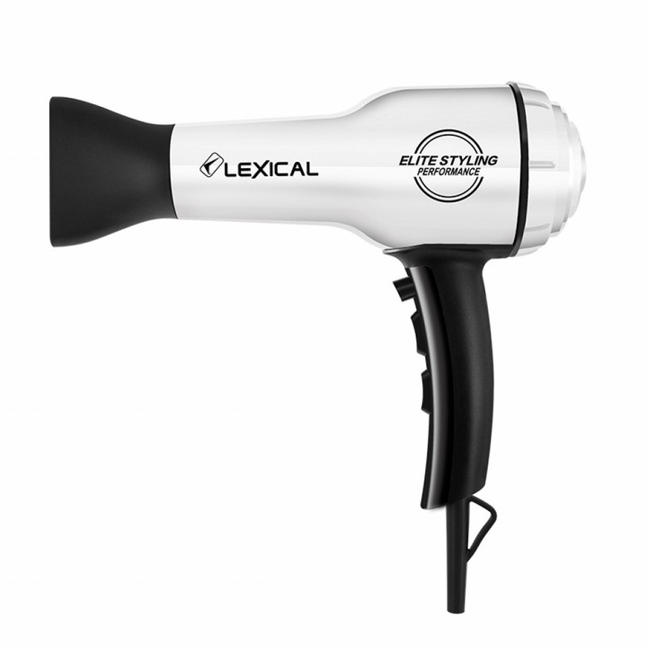Сешоар Lexical HAIR DRYER, 1800W, Чист меден DC мотор, 2 нива на мощност, Функция студен въздух, Размер: 30х7 сантиметра, Цвят: Бял