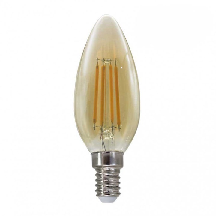LED лампа Lightex FILAMENT, 6W, 220V, E14, C35, 2700K, 806lm
