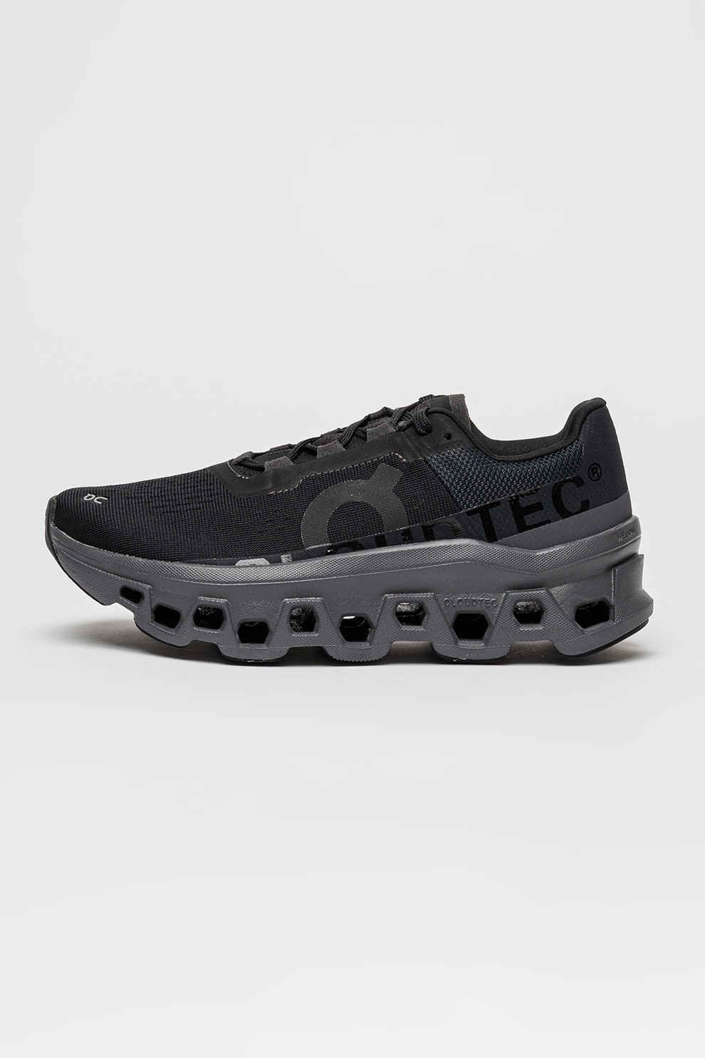 On, Cloudmonster, Pantofi low-cut pentru alergare, Negru, Gri inchis, 7