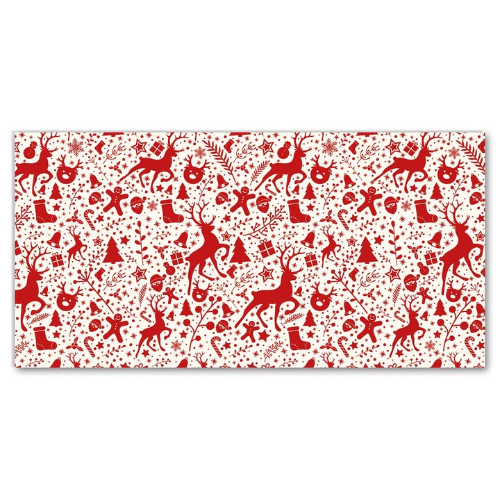 Vászon festmény, Tulup, 140x70 cm, Fali dekoráció, Renna, Piros, 010030010100000010682