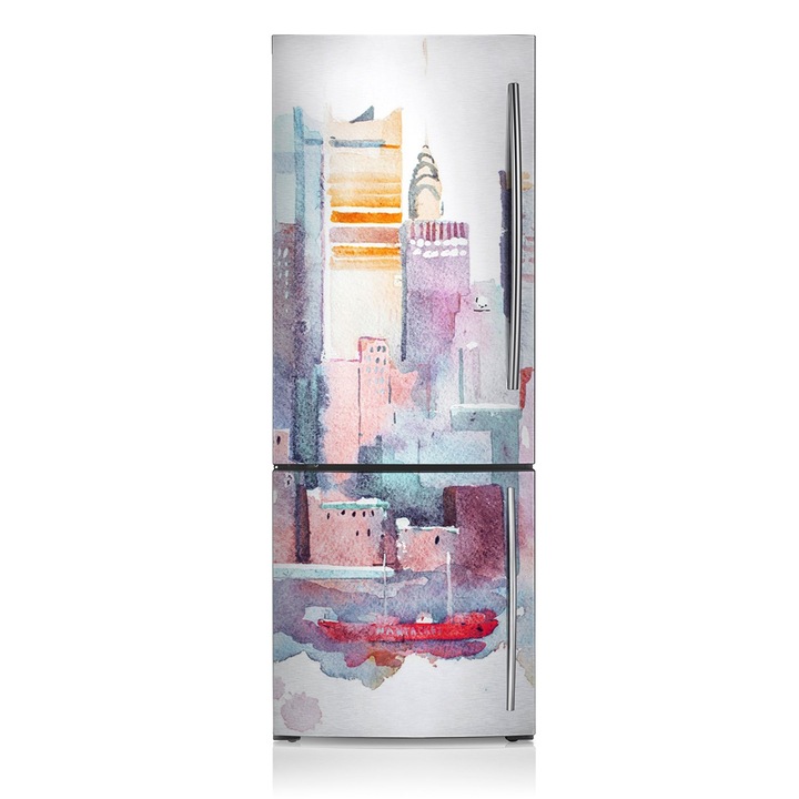 Magnet de frigider, oras, Albastru, 60 cm x 205 cm