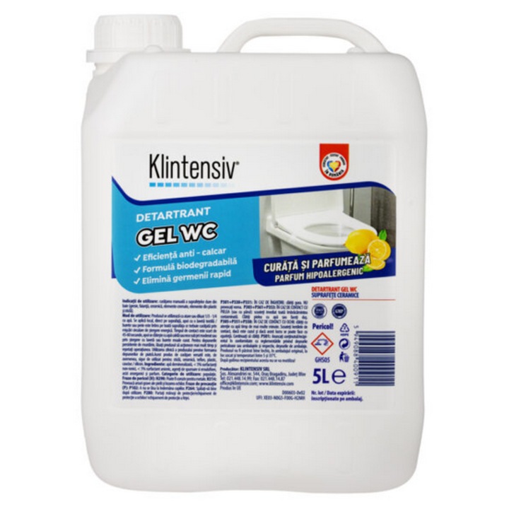 WC гел за отстраняване на котлен камък, 5л