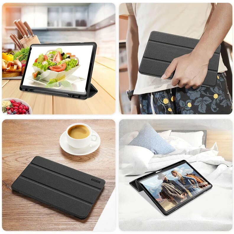 Husa Tableta DuxDucis Domo Stand cu suport Pen pentru Samsung Galaxy Tab S9 FE Negru
