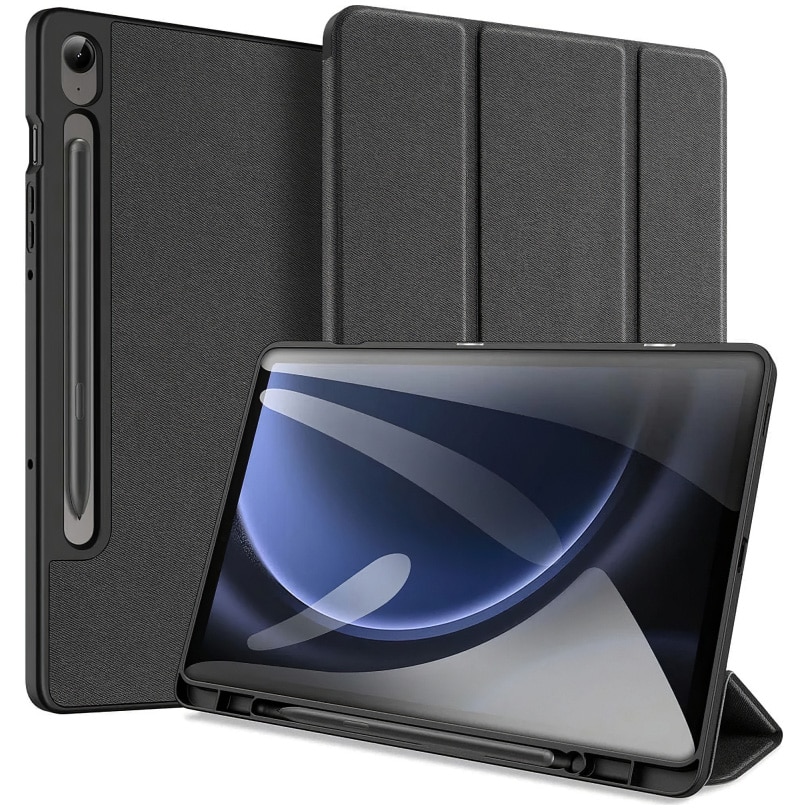 Husa Tableta DuxDucis Domo Stand cu suport Pen pentru Samsung Galaxy Tab S9 FE Negru