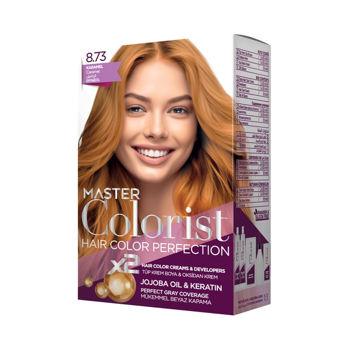 Vopsea de Par Master Colorist 8.73 Caramel, 210 ml