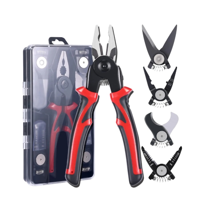 Set 5 in 1 patent multifunctional din otel, cu maner anticurentare