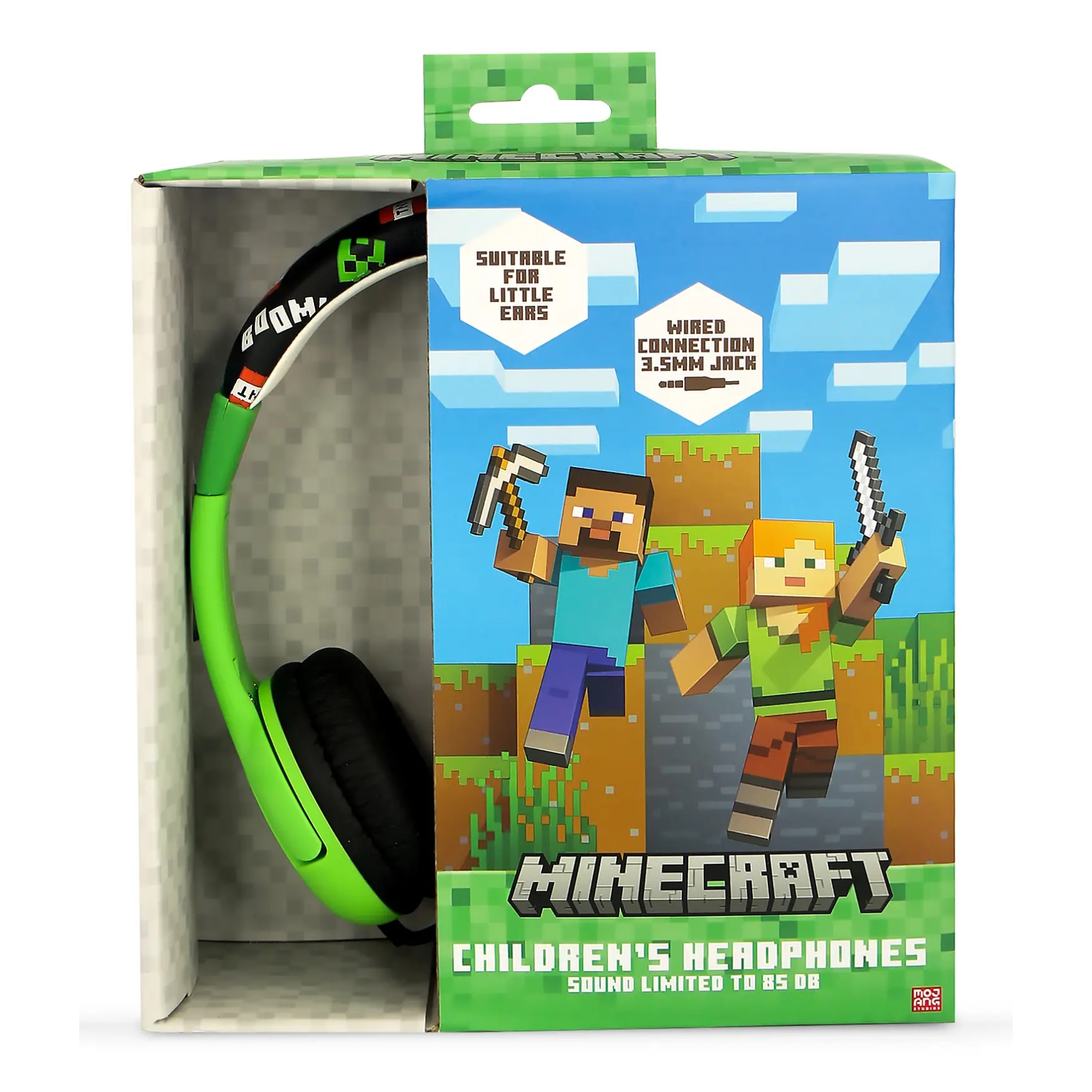 Casti pentru Copii OTL, Minecraft, Creeper, verde