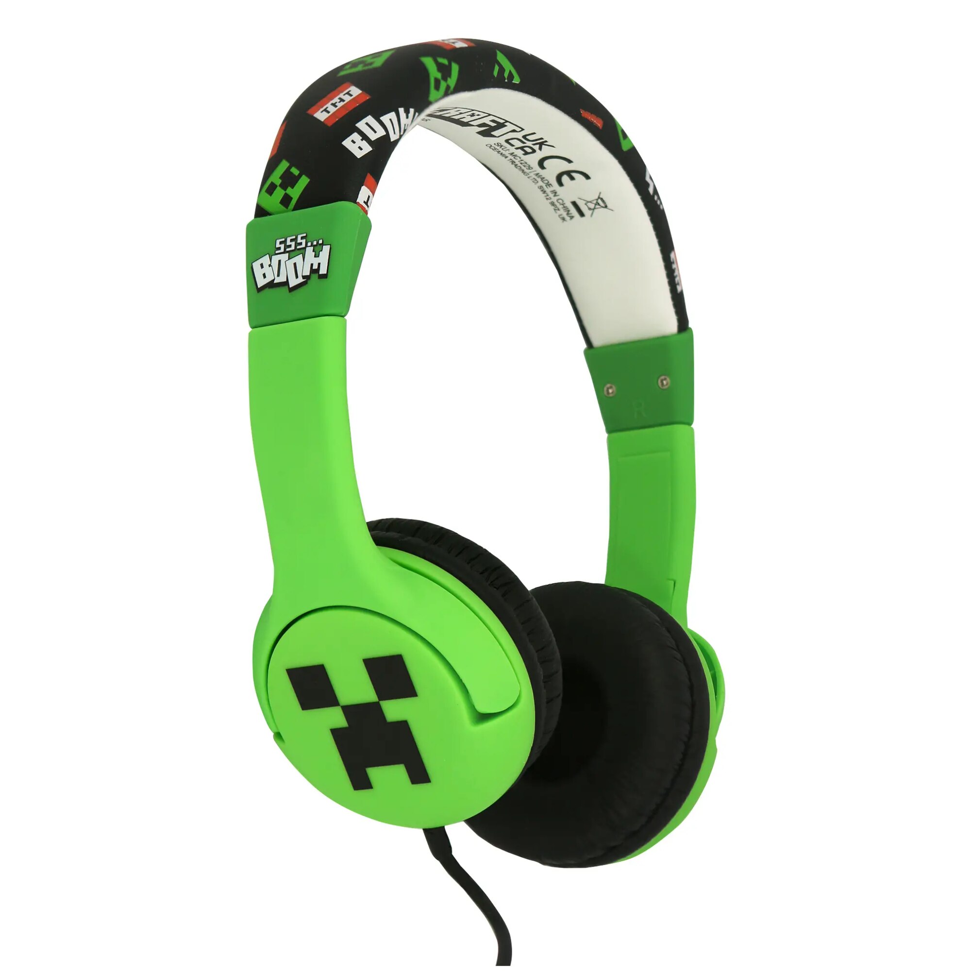 Casti pentru Copii OTL, Minecraft, Creeper, verde