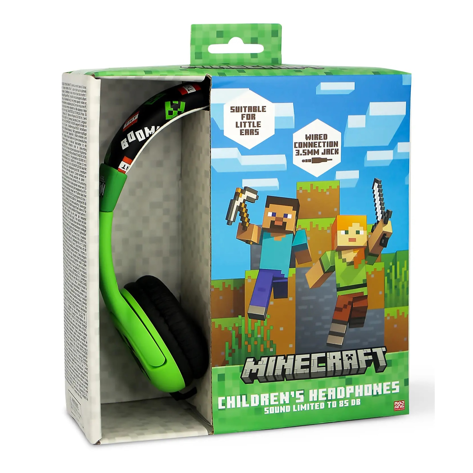 Casti pentru Copii OTL, Minecraft, Creeper, verde