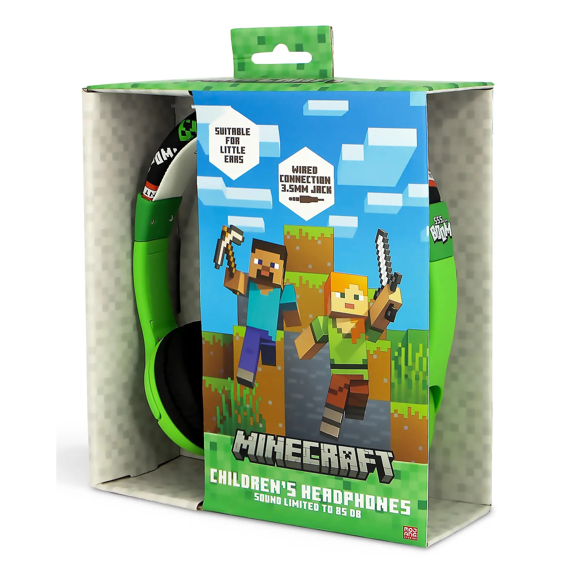 Casti pentru Copii OTL, Minecraft, Creeper, verde