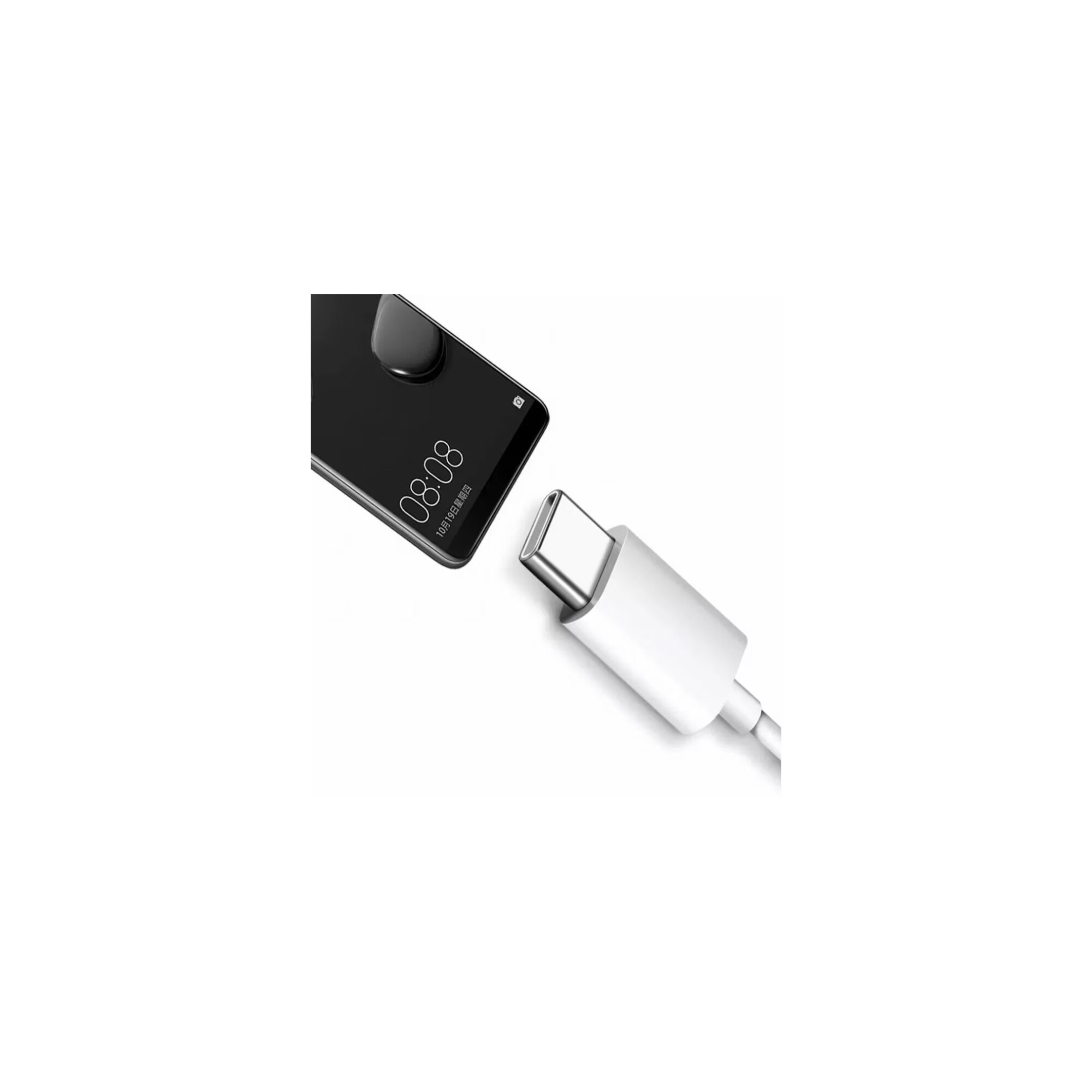 Casti in ear cu mufa USB-C compatibil cu orice telefon, Android si IOS cu aceasta mufa, volum control, Alb