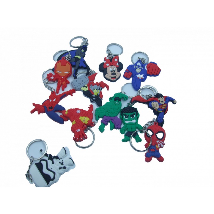 Set 7 brelocuri de chei sau ghiozdan Erou SPV206