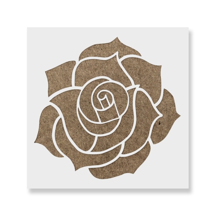 Sablon Perete vopsire, tencuiala 0.7mm Rose Stencil Refolosibil, model MXSP7167, 100 x 100 mm