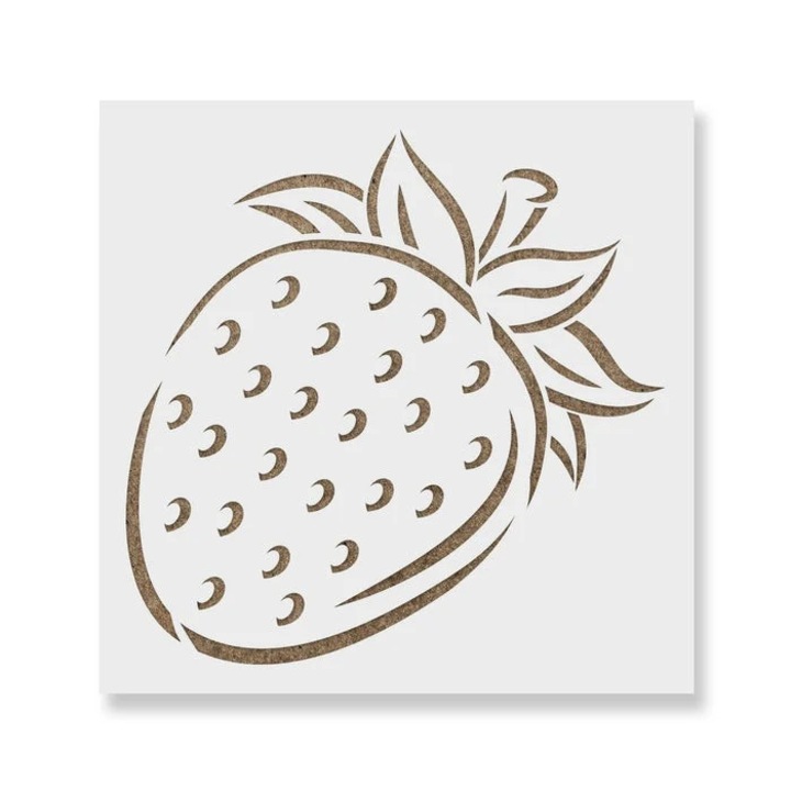 Sablon Perete vopsire, tencuiala 0.7mm Strawberry Refolosibil, model MXSP7202, 100 x 100 mm