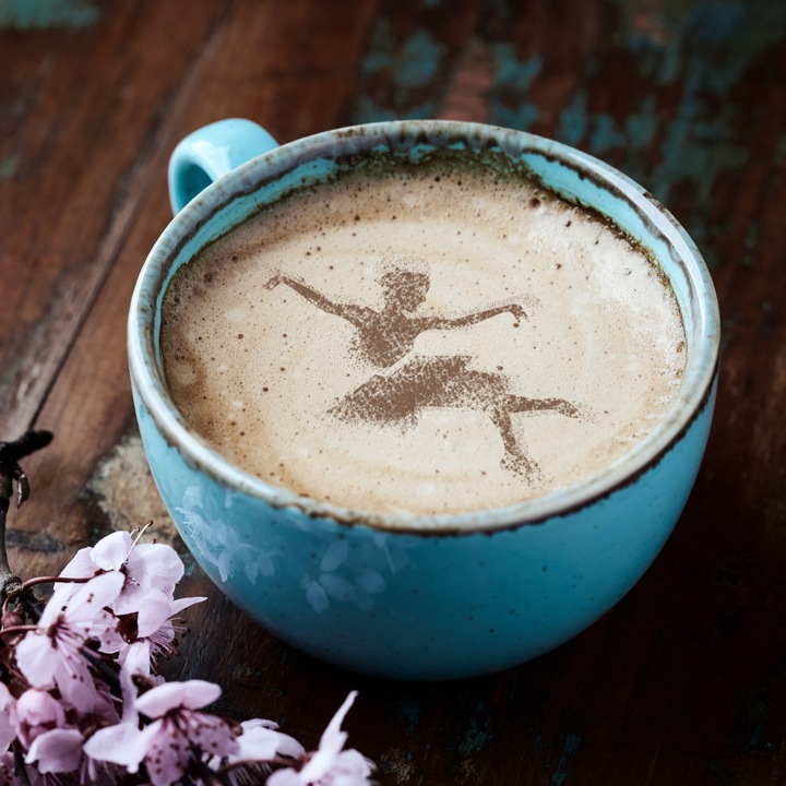 Set 14 sabloane decorare cafea 11 si 7 cm 0.5mm Balerine model MXSP7340