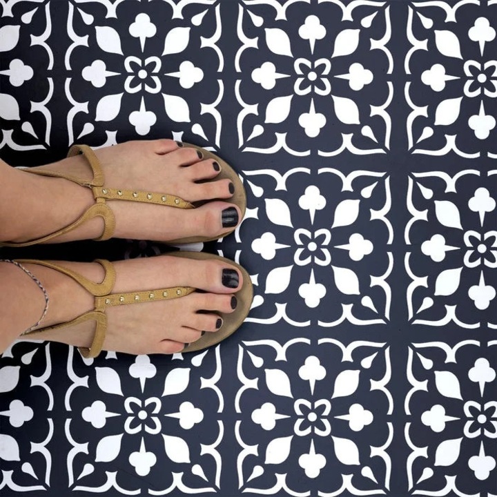 Sablon Perete vopsire, tencuiala 0.7mm Lydia Tile Stencil Refolosibil, model MXSP7255, 100 x 100 mm