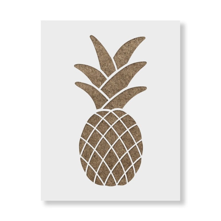 Sablon Perete vopsire, tencuiala 0.7mm Simple Pineapple Refolosibil, model MXSP7197, 100 x 100 mm
