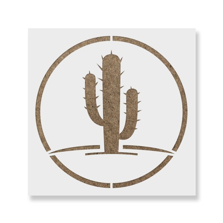 Sablon Perete vopsire, tencuiala 0.7mm Cactus Refolosibil, model MXSP7181, 100 x 100 mm
