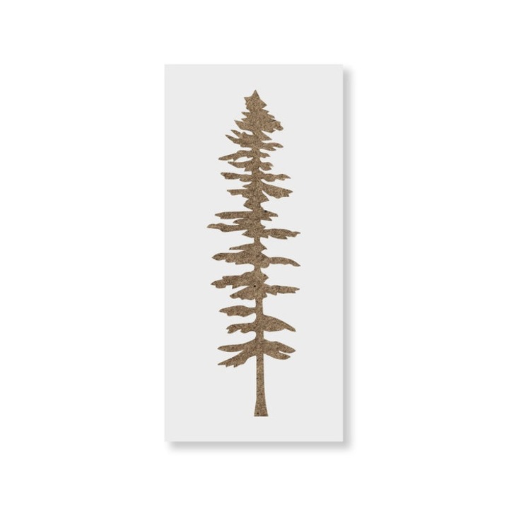 Sablon Perete vopsire, tencuiala 0.7mm Tall Fir Tree Stencil Refolosibil, model MXSP7164, 100 x 100 mm