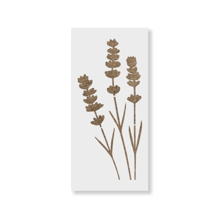 Sablon Perete vopsire, tencuiala 0.7mm Lavender Stencil Refolosibil, model MXSP7173, 100 x 100 mm