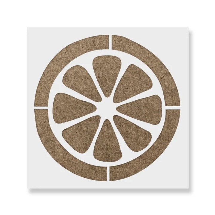 Sablon Perete vopsire, tencuiala 0.7mm Lemon Refolosibil, model MXSP7193, 200 x 200 mm