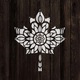 Sablon Perete vopsire, tencuiala 0.7mm Mandala Maple Leaf Refolosibil, model MXSP7203, 1000 x 1000 mm