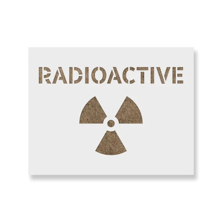 Sablon Perete vopsire, tencuiala 0.7mm Radioactive Symbol Refolosibil, model MXSP7219, 200 x 200 mm, 0.70mm