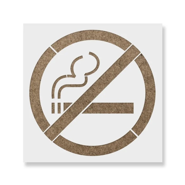 Sablon Perete vopsire, tencuiala 0.7mm No Smoking Refolosibil, model MXSP7233, 100 x 100 mm, 0.70mm
