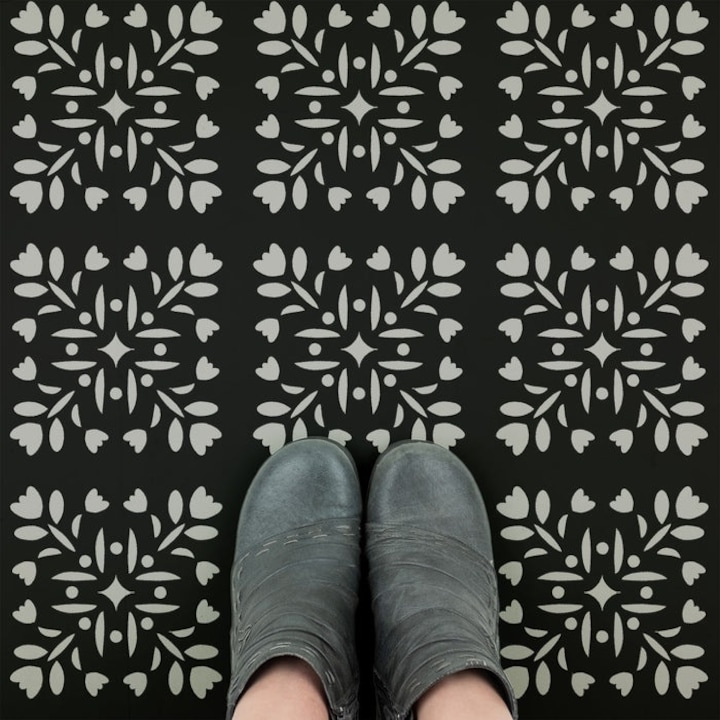 Sablon Perete vopsire, tencuiala 0.7mm Esben Tile Stencil Refolosibil, model MXSP7277, 100 x 100 mm