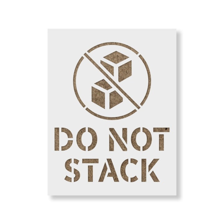 Sablon Perete vopsire, tencuiala 0.7mm Do Not Stack Refolosibil, model MXSP7223, 100 x 100 mm, 0.70mm