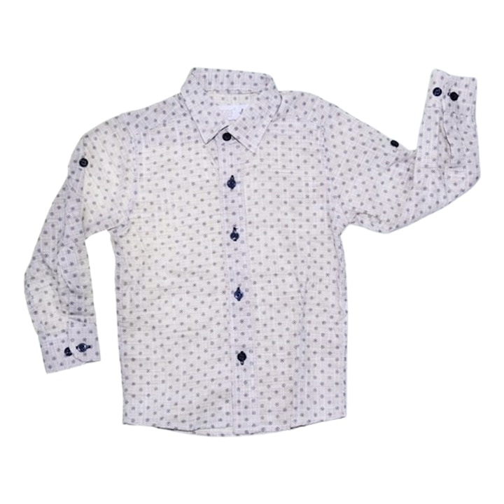 Camasa cu maneca lunga pentru baieti, LA Kids KSL-1795, Crem 117671