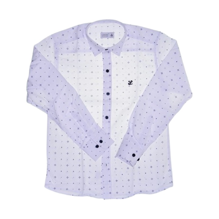 Camasa cu maneca lunga pentru copii, LA Kids, LK1788, Alb 134 CM