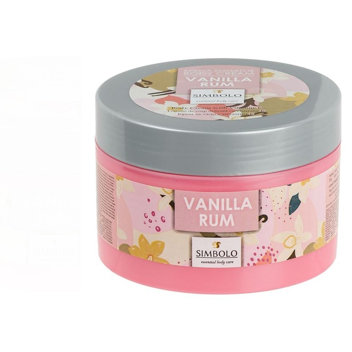 Hidratáló testápoló krém E vitaminnal, vaníliával és rummal 500 ml